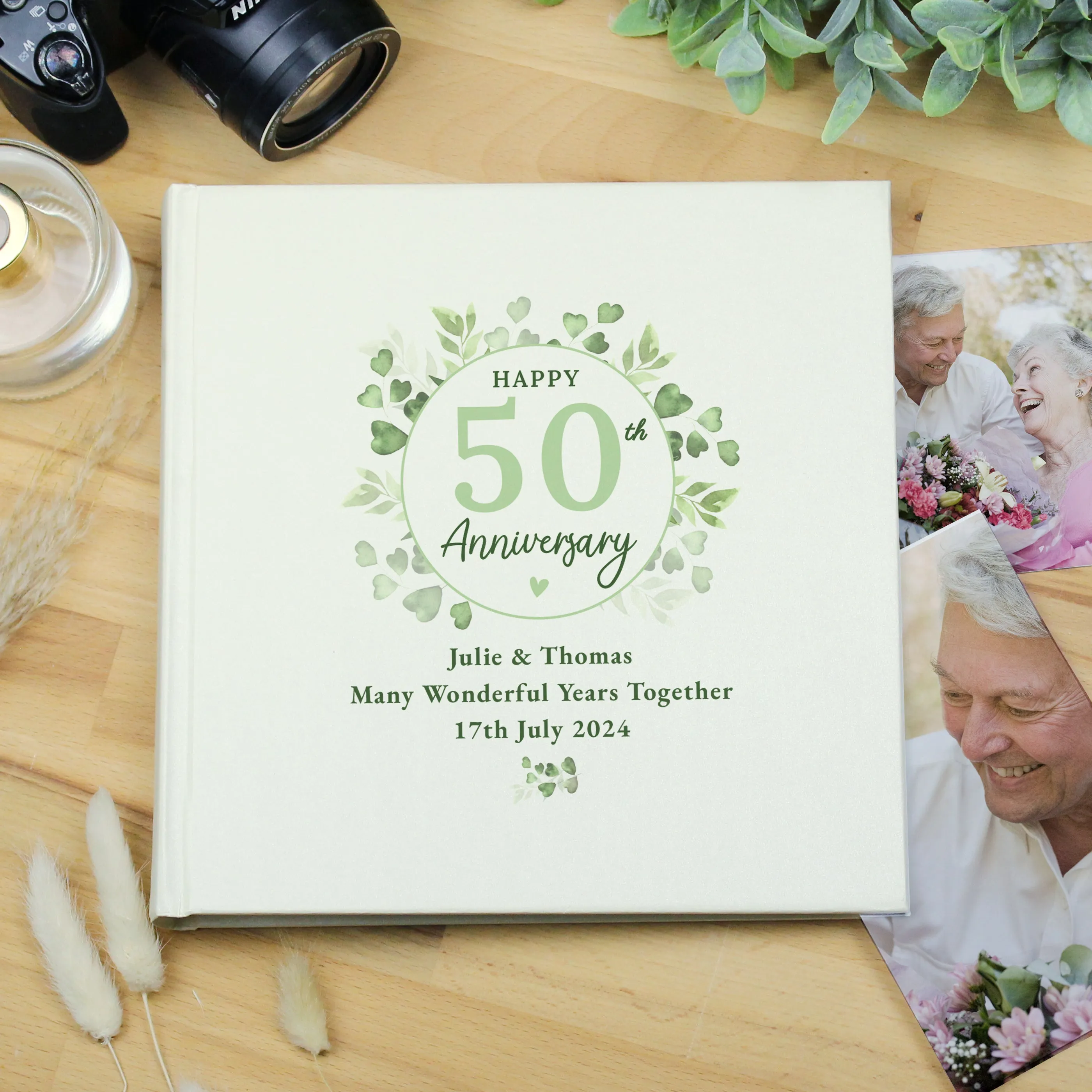 Personalised Botanical Anniversary Photo Album