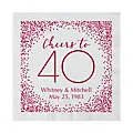 Personalized 40th Anniversary Paper Beverage Napkins