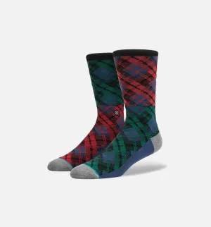 Placid Socks (Mens) - Blue Plaid