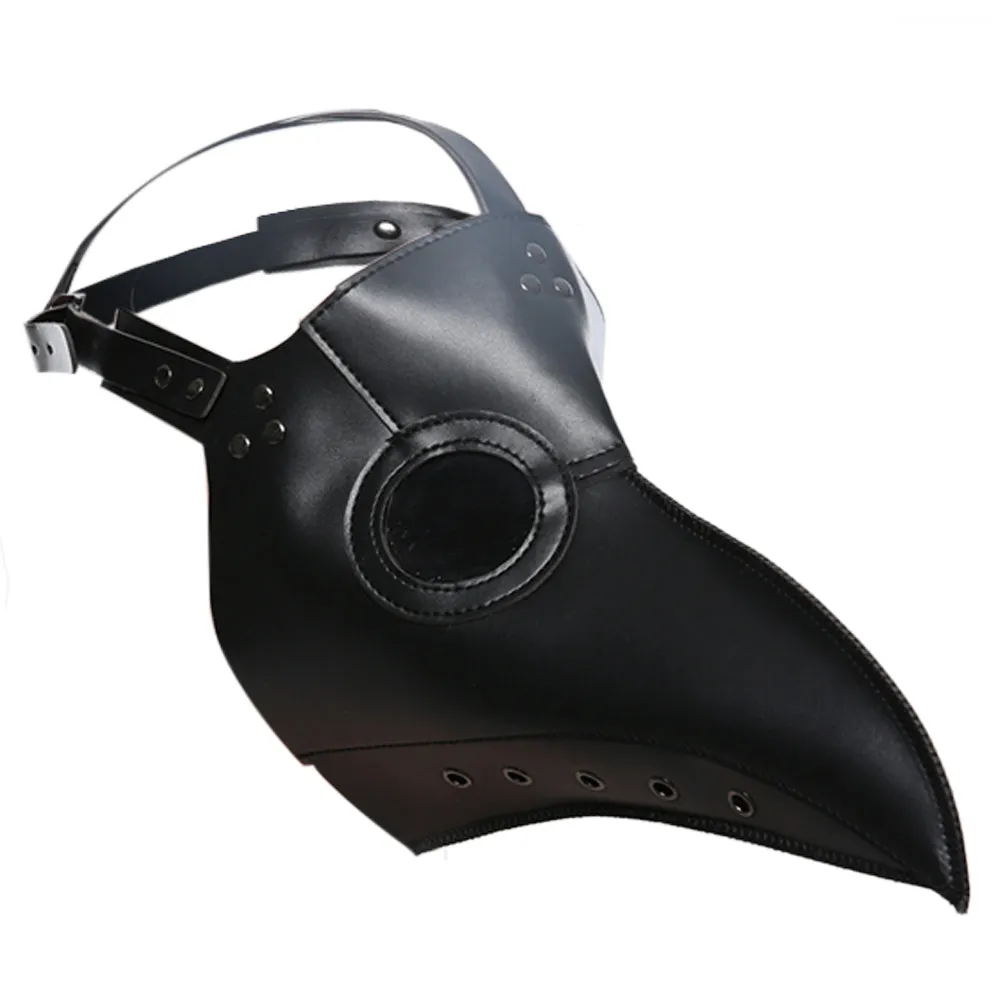 Plague Doctor Bird Face Cover Latex Long Nose Beak Cosplay Steampunk Halloween Costume Props