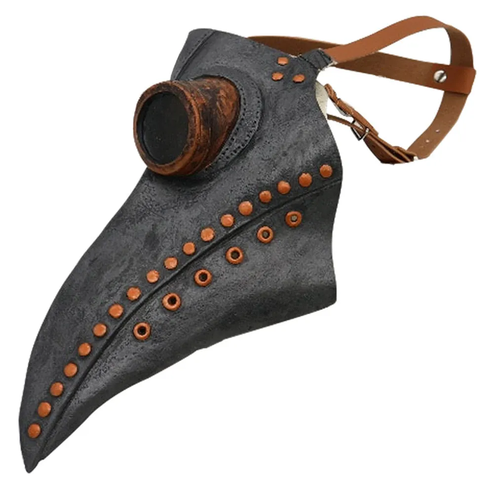 Plague Doctor Long Nose Bird Beak Steampunk Halloween Face Cover Costume Props