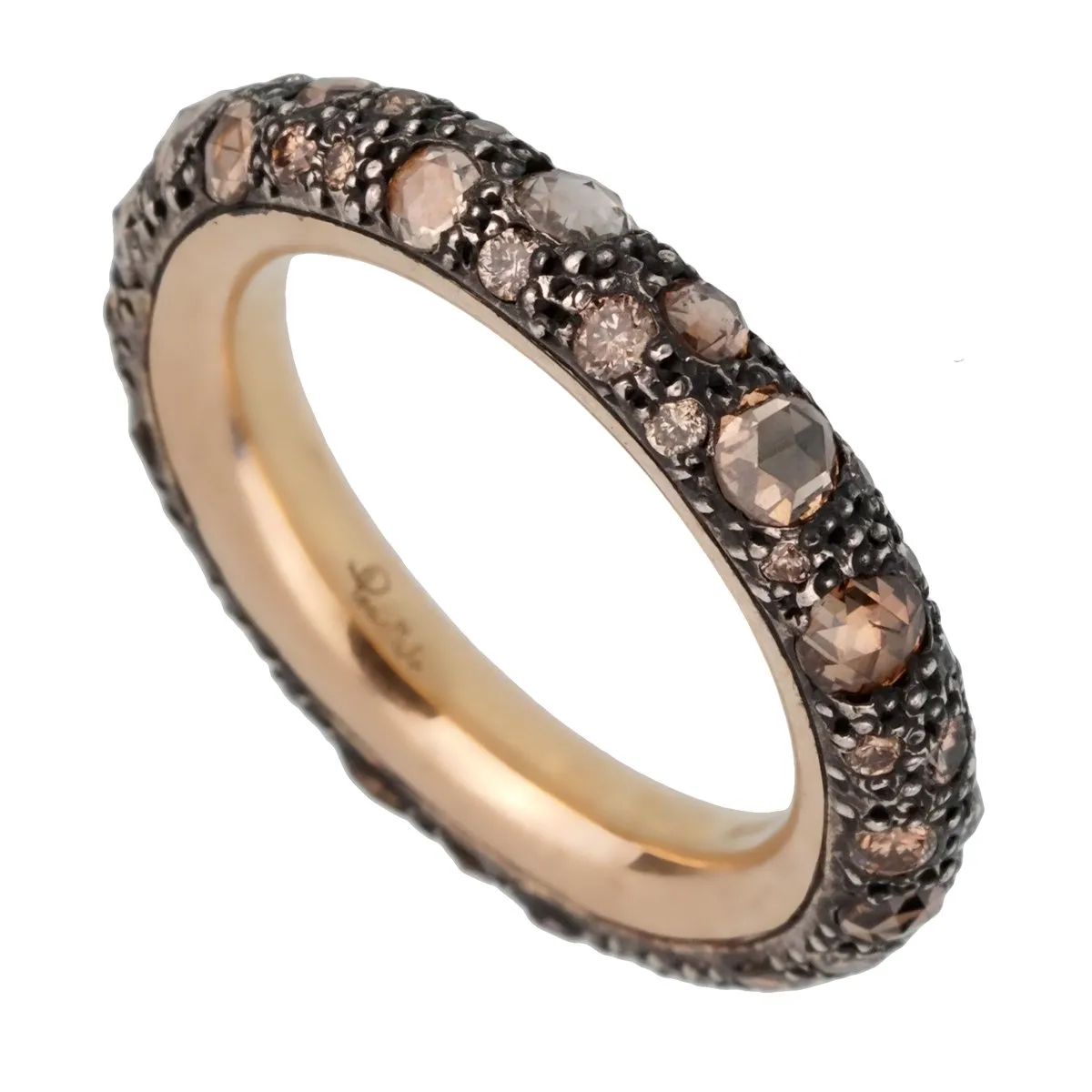 Pomellato Diamond Rose Gold Eternity Band Ring