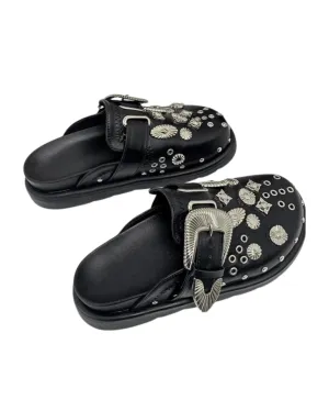 Punk Metal Rivet Slippers crocs- King Stone Brothers and Co™️