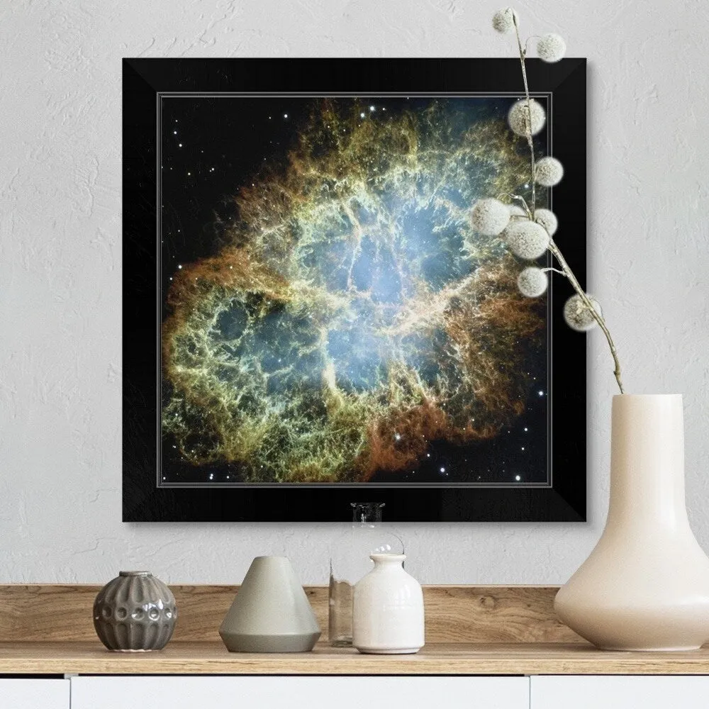 "Crab Nebula (exploding star)" Black Framed Print