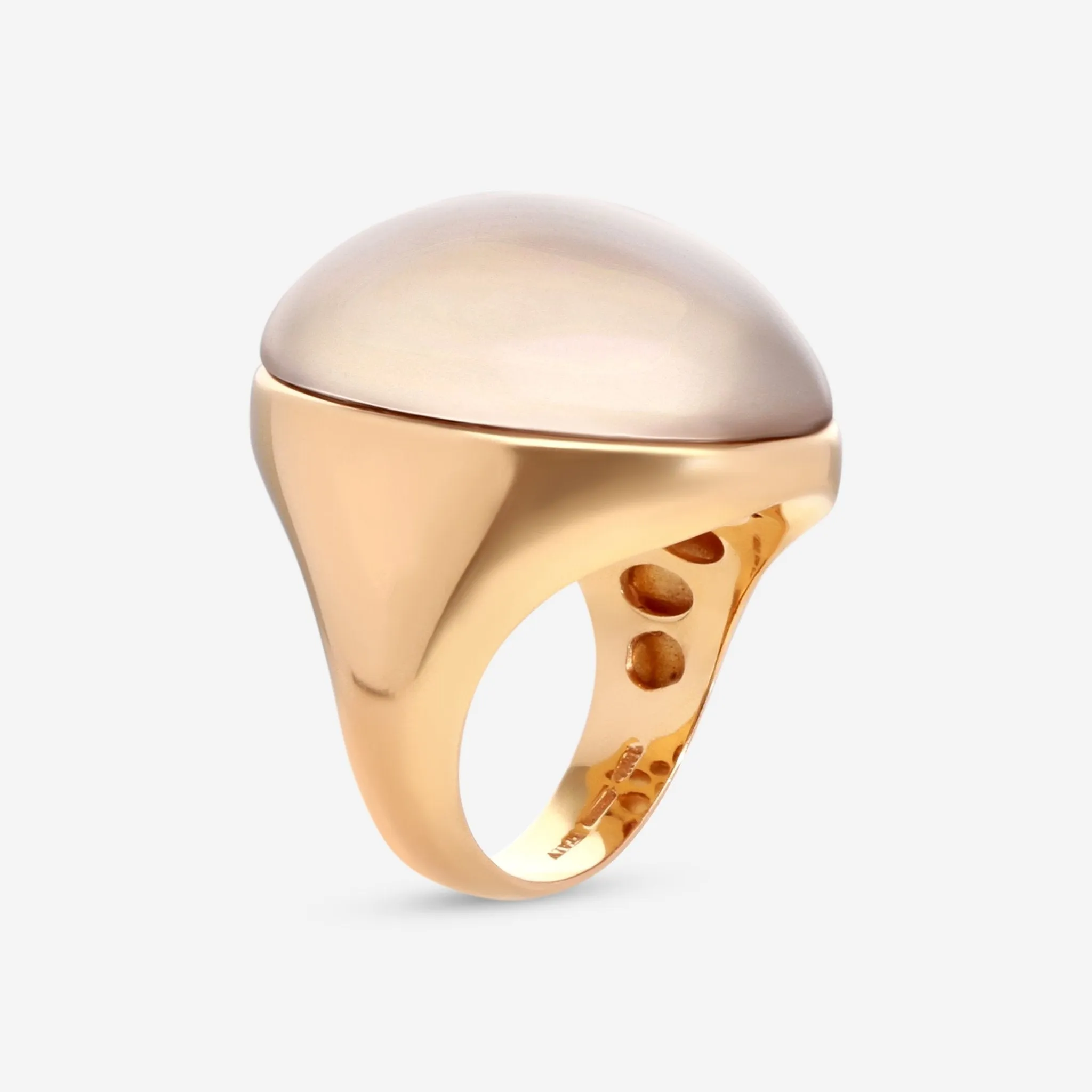 Roberto Coin 18K Rose Gold Satin Smoky Quartz Cocktail Ring 473494AX65J0