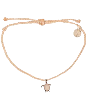 Sea Turtle Rose Gold Bracelet in Blush