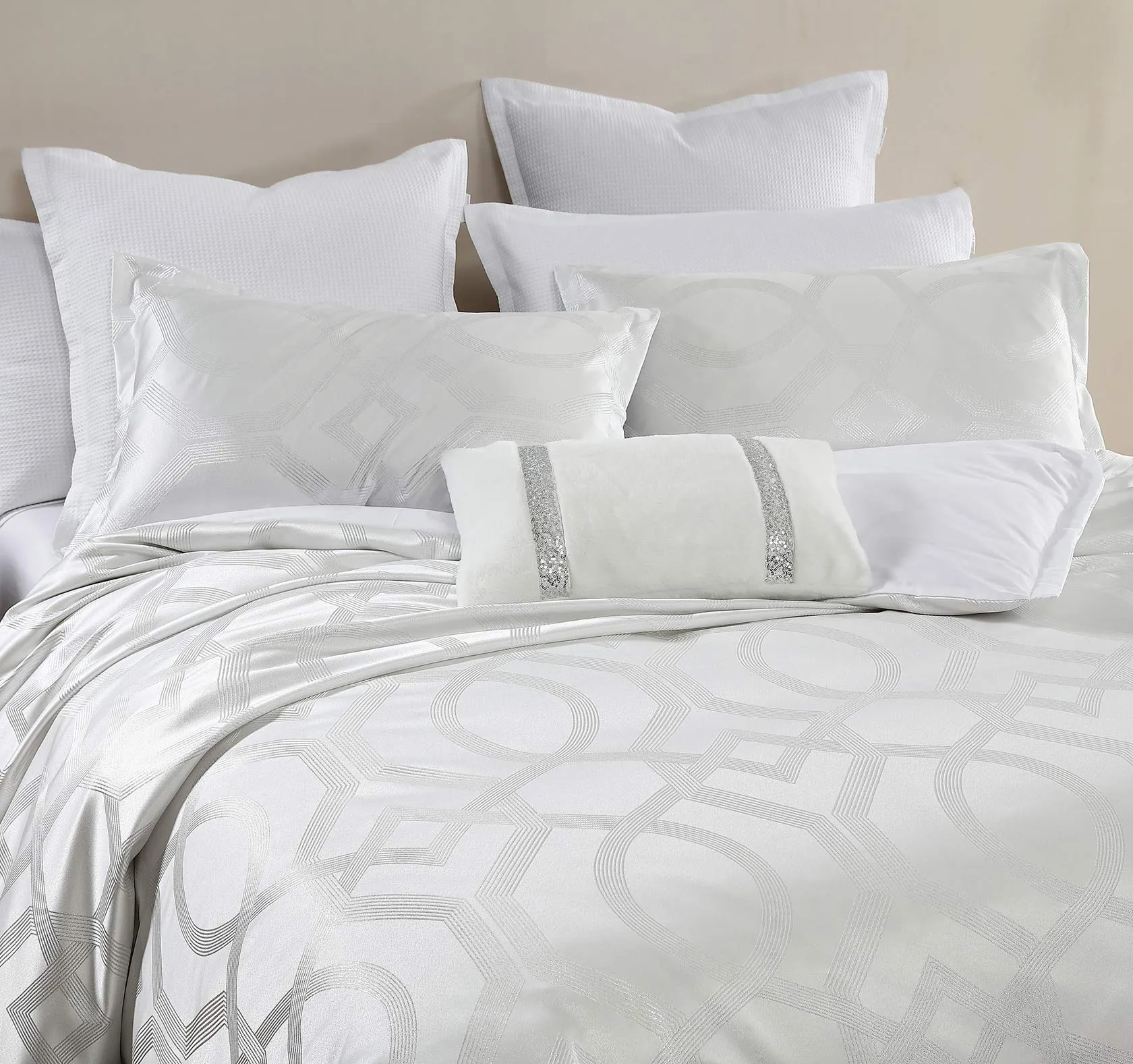 Seville Snow Quilt Cover Set by Logan and Mason Platinum