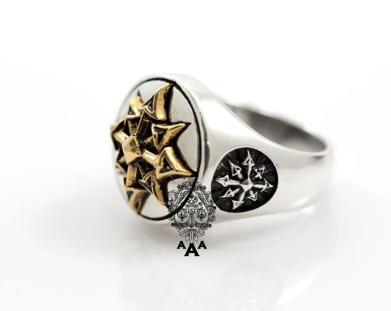 Sigil of Chaos Ring | Magick Sterling Silver .925 | Chaos Star Jewelry