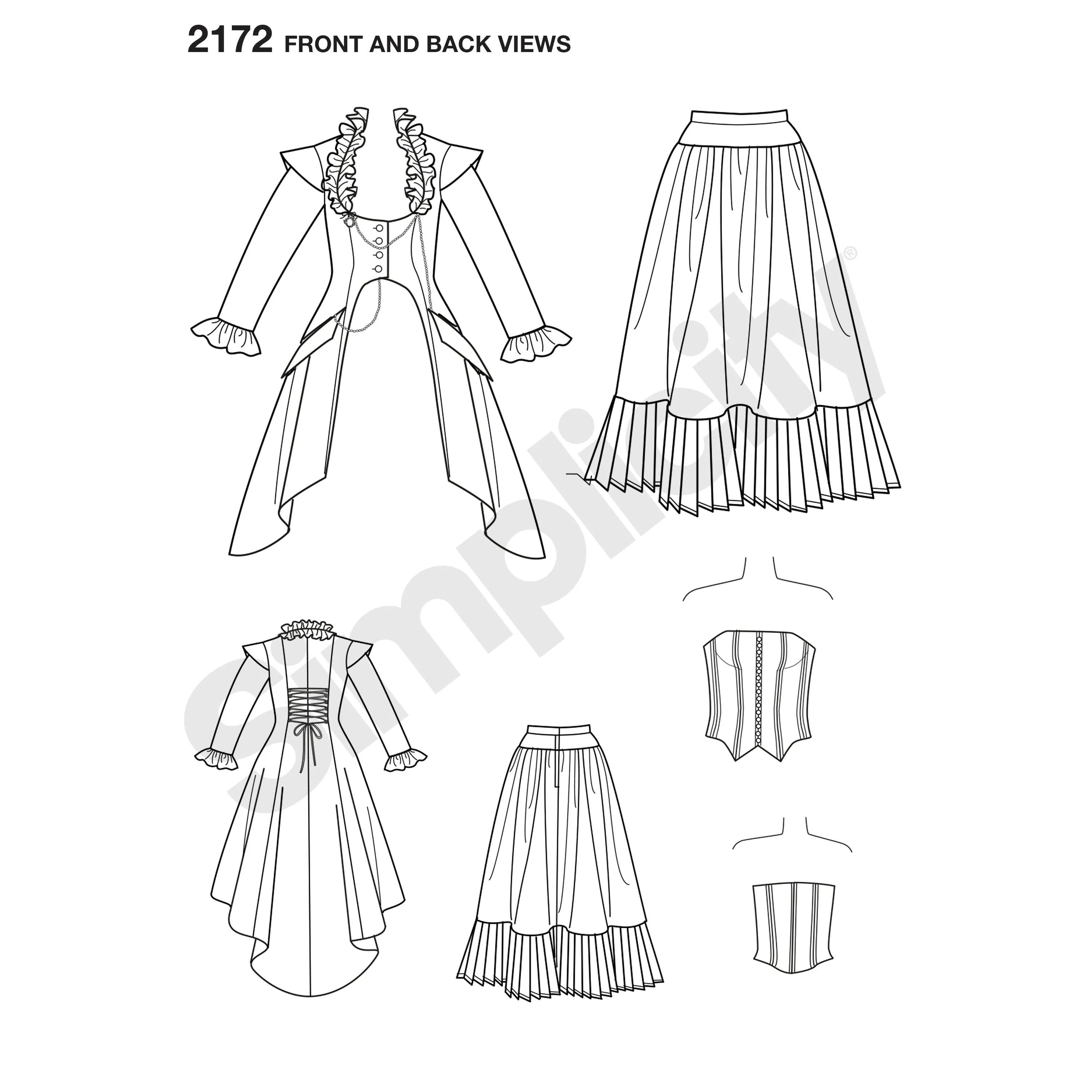 Simplicity Pattern S2172 Misses' Steampunk Costume