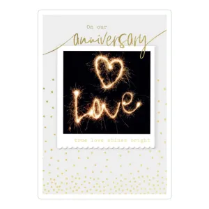 Sparkling Love Anniversary Greeting Card