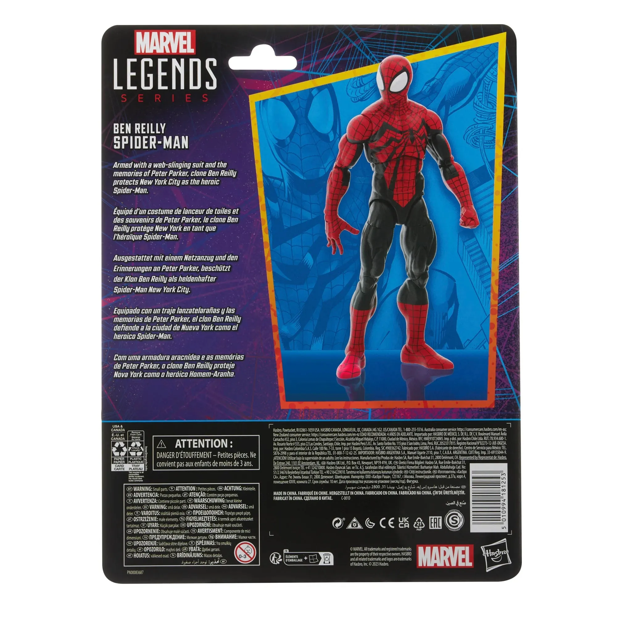 Spider-Man Retro Marvel Legends Ben Reilly Spider-Man 6" Action Figure