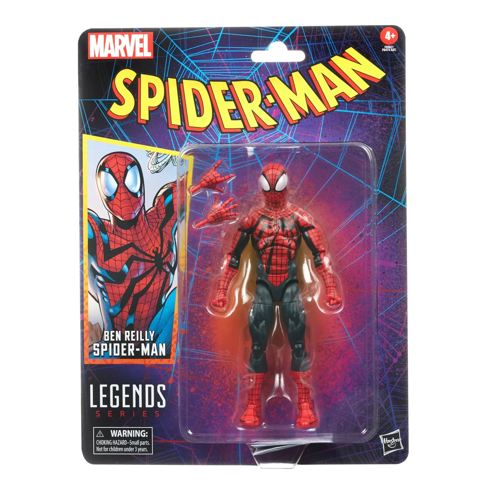 Spider-Man Retro Marvel Legends Ben Reilly Spider-Man 6" Action Figure