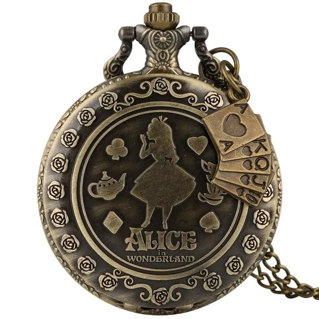 Steampunk Alice in Wonderland Pocket Watch