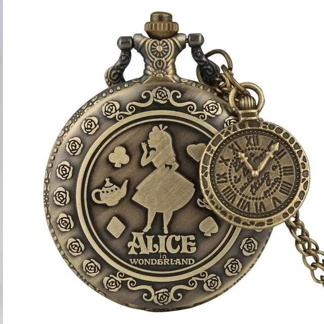 Steampunk Alice in Wonderland Pocket Watch