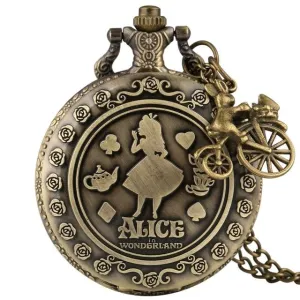 Steampunk Alice in Wonderland Pocket Watch