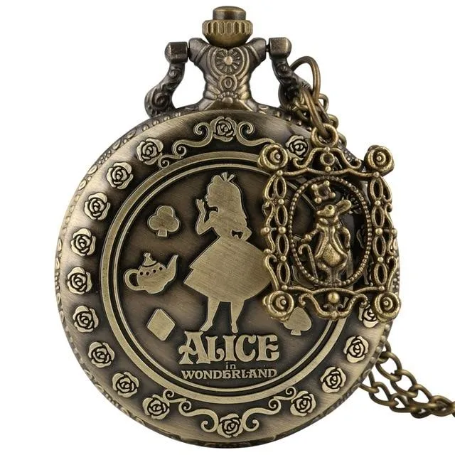 Steampunk Alice in Wonderland Pocket Watch