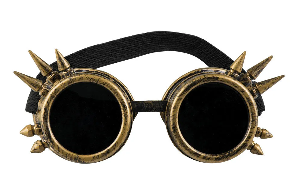 Steampunk Cyber Brille gold