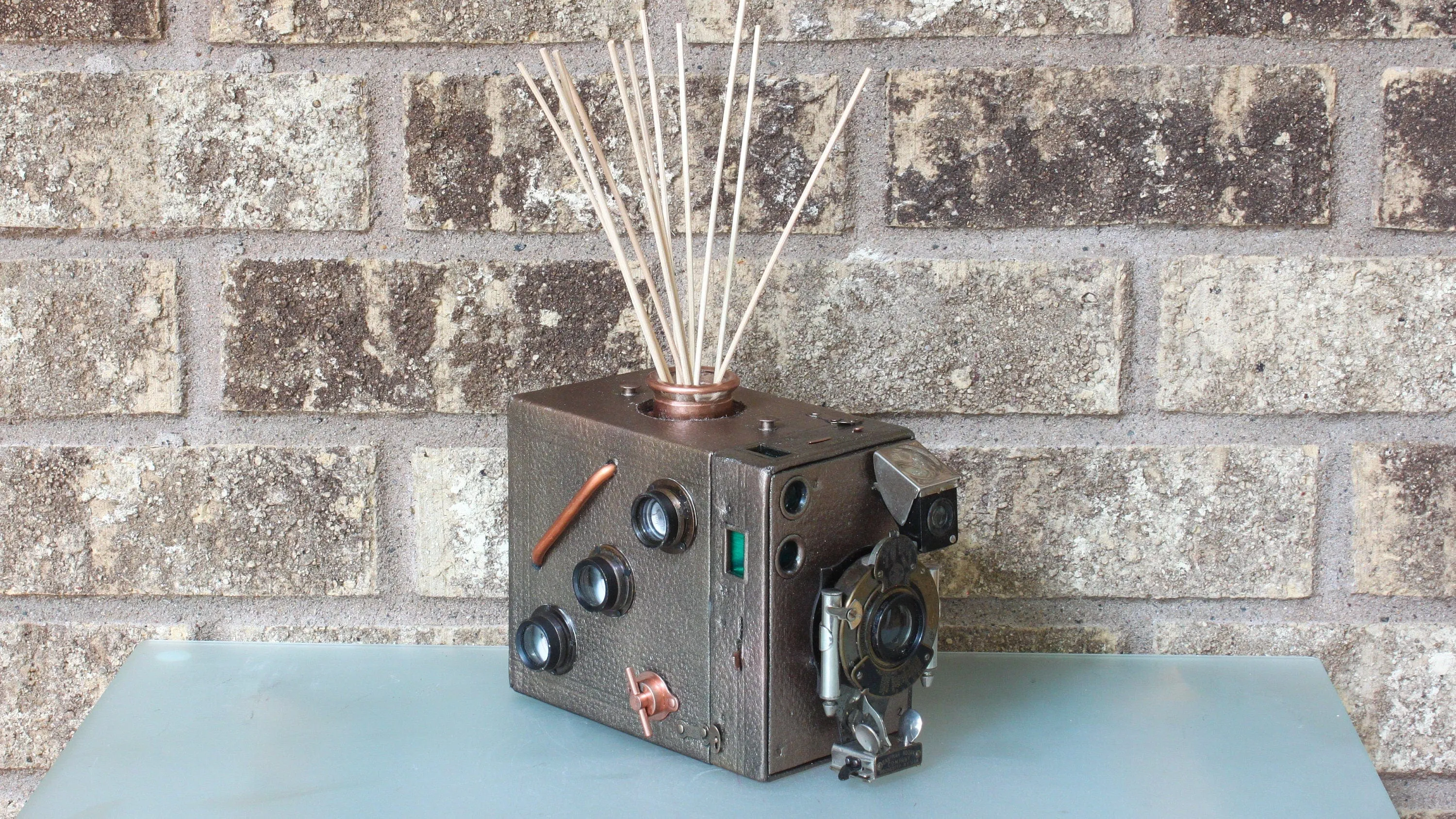 Steampunk Kodak Box Camera Essential Oil Diffuser Camera, Aromatherapy, Unique home décor