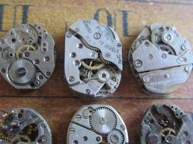 Steampunk watch parts - Vintage Antique Watch movements  - d82