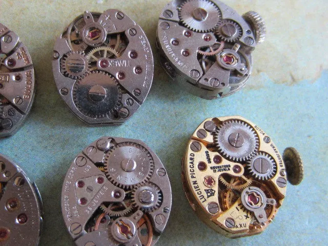 Steampunk watch parts - Vintage Antique Watch movements - j12