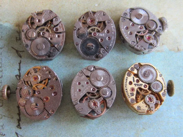 Steampunk watch parts - Vintage Antique Watch movements - j12