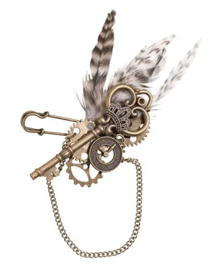 Steampunk Wedding Groom Groomsmen Boutonniere