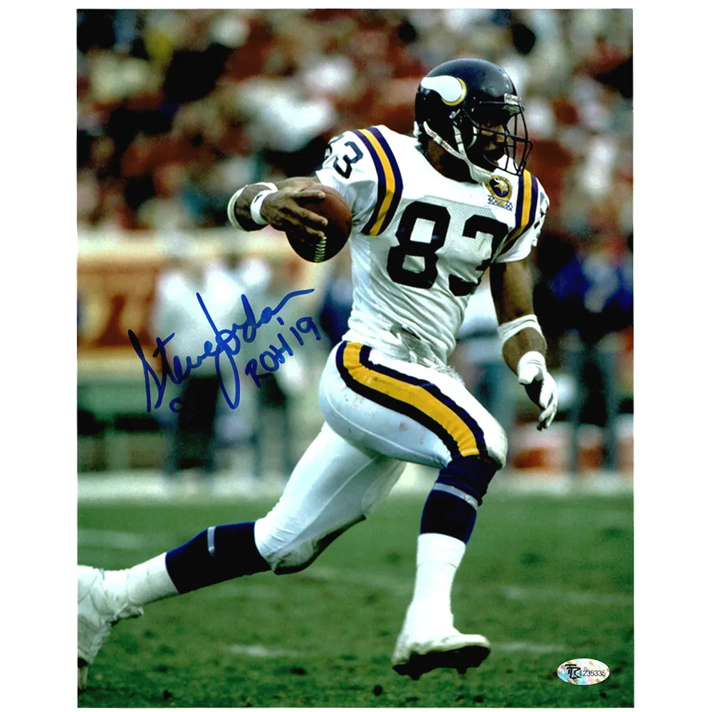 Steve Jordan Autographed Minnesota Vikings 8x10 Photo w/ ROH '19 Inscription