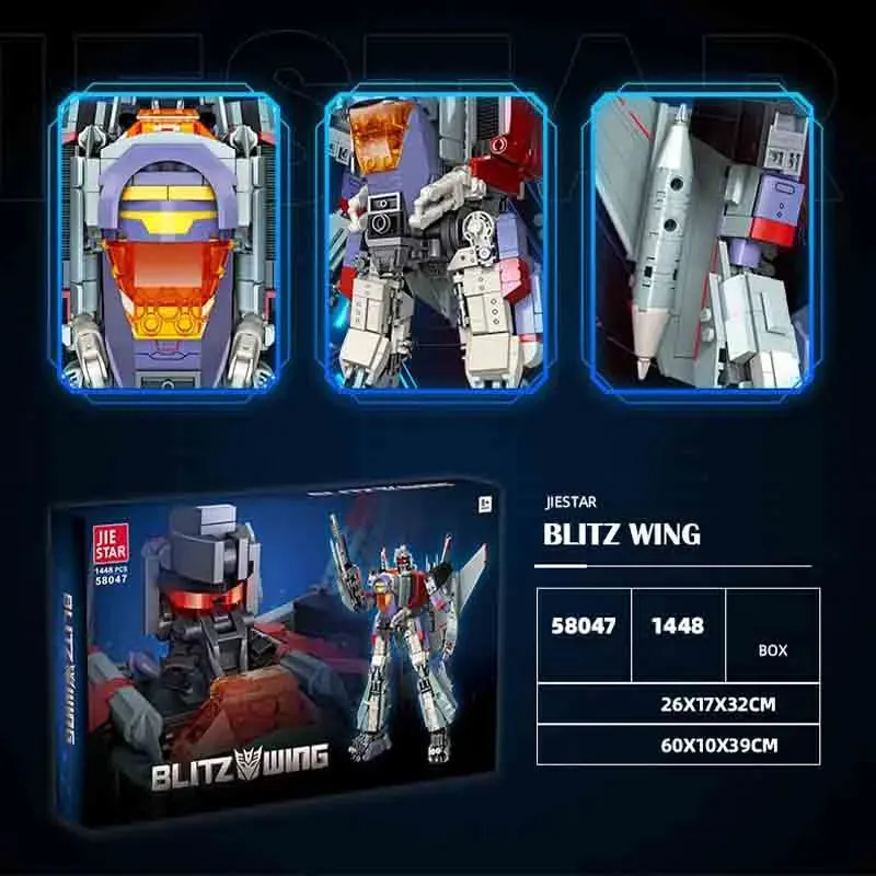 Super Hero Blitz Wing Mecha Robot Warrior Bricks Toy