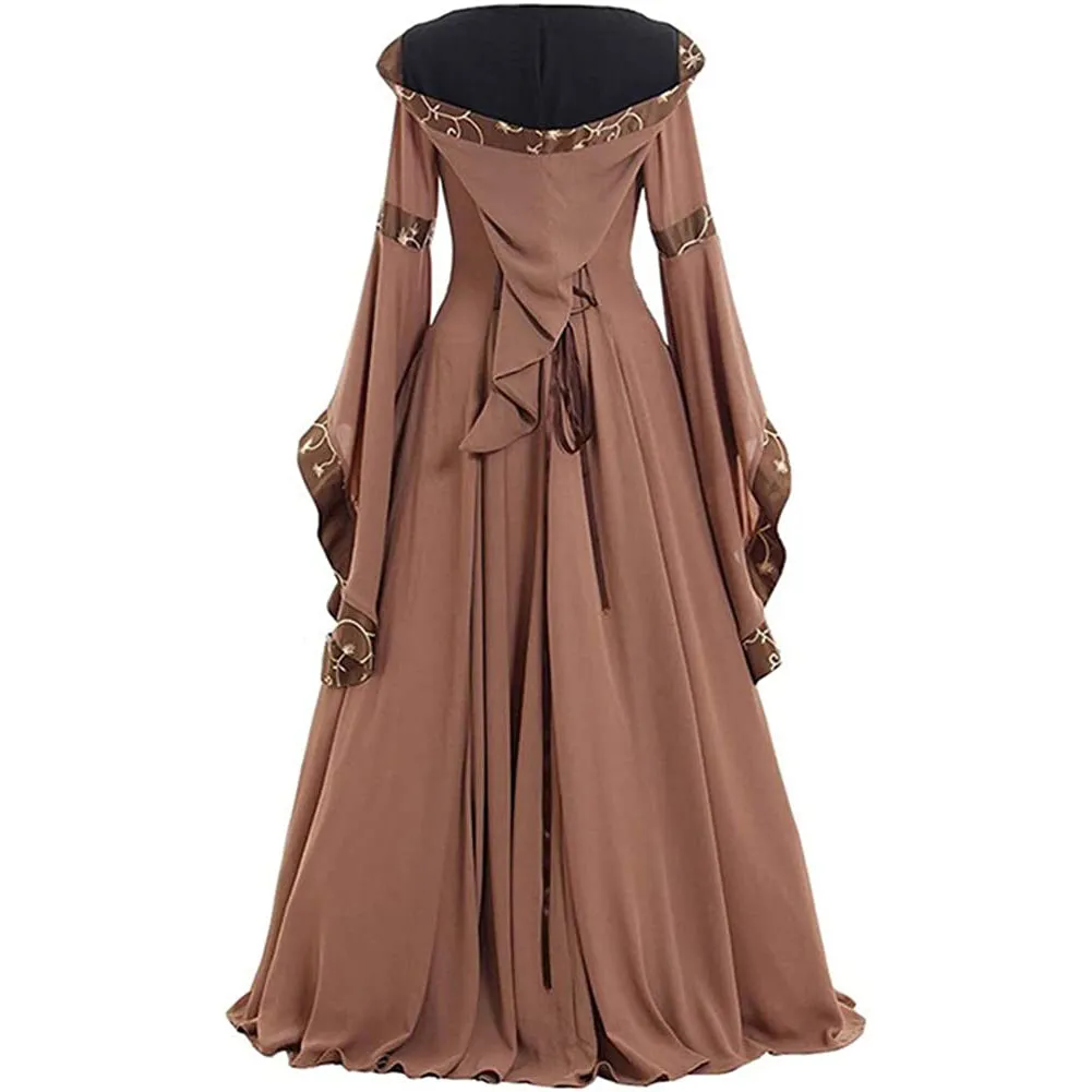 Victorian Witch Halloween Costume for Women Vampire Medieval Renaissance Dress