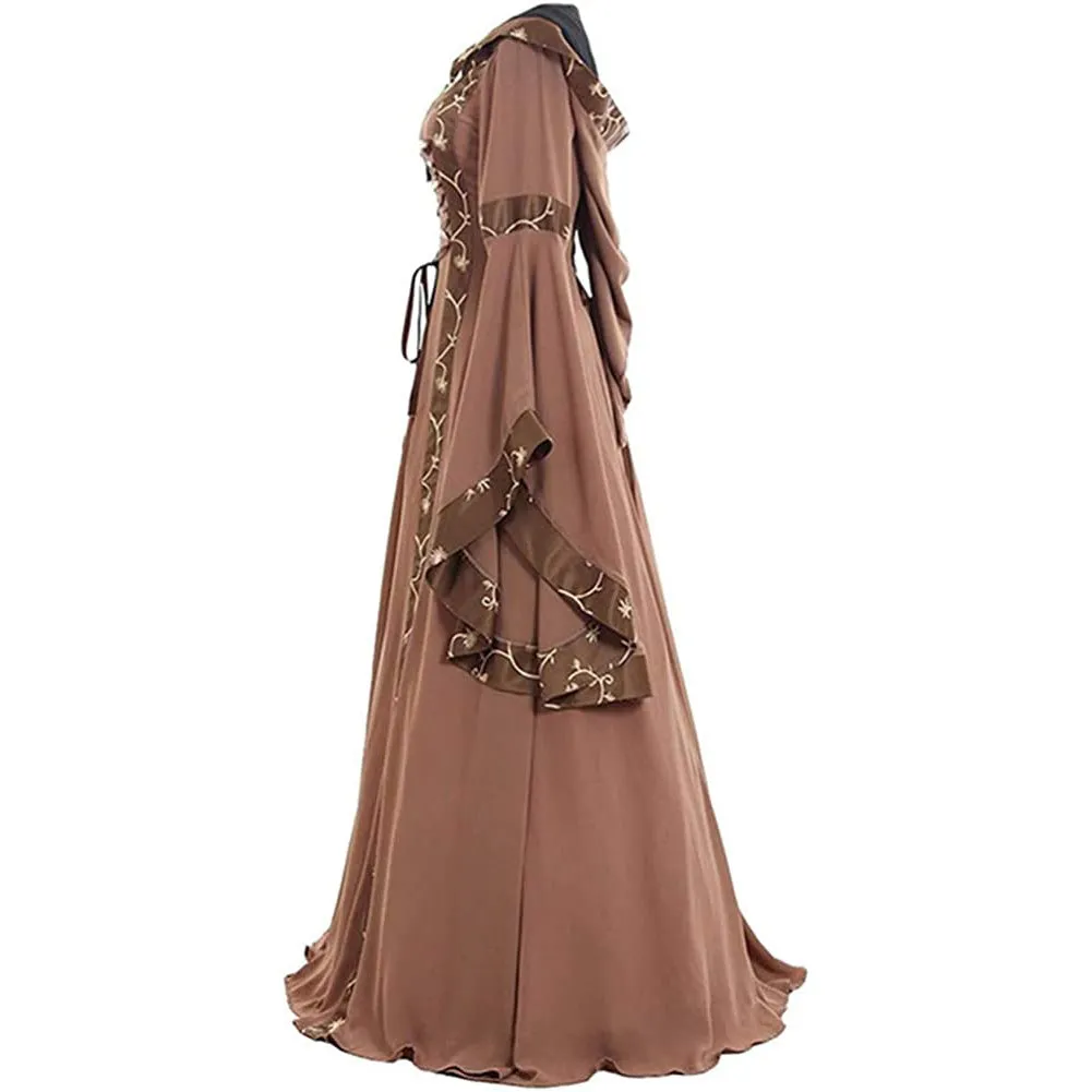 Victorian Witch Halloween Costume for Women Vampire Medieval Renaissance Dress